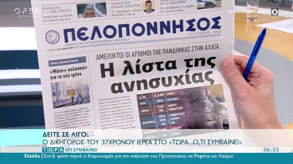 Τα πρωτοσέλιδα των εφημερίδων (22/1)