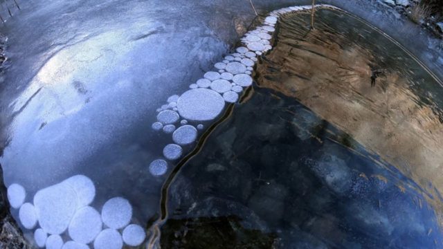 Μαγεία: Η παγωμένη λίμνη της Λάρισας – Εντυπωσιακές εικόνες! (photos-video)