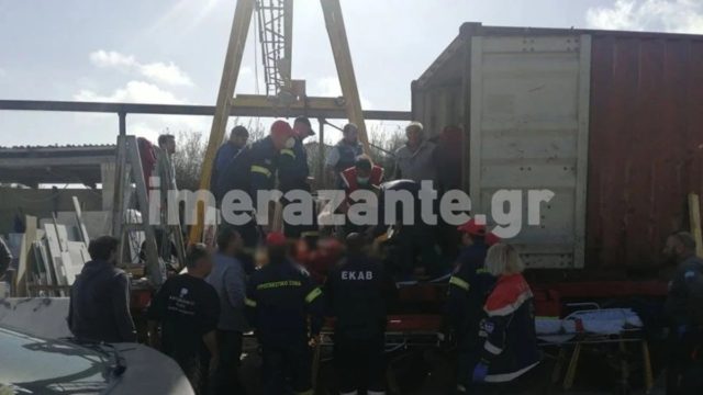 Θρήνος στη Ζάκυνθο:  Εργάτες καταπλακώθηκαν από μάρμαρα σε επιχείρηση – Νεκρός ο ένας εξ αυτών