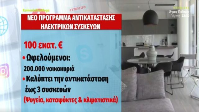 Επιδότηση ηλεκτρικών συσκευών: Προϋποθέσεις για ένταξη στο πρόγραμμα – Αναλυτικά τα κριτήρια (Video)