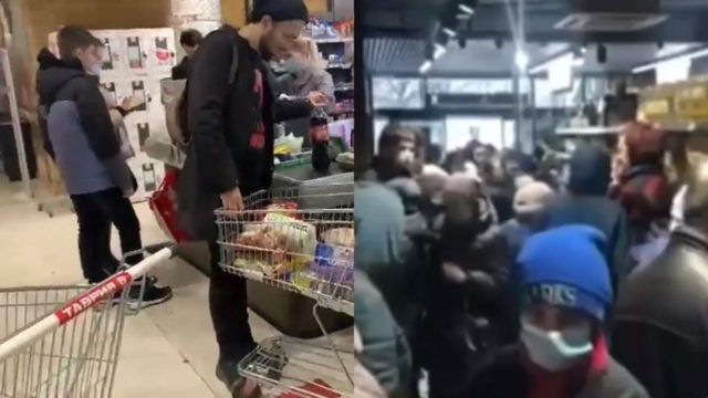 Πανικός στη Μαριούπολη – Αδειάζουν ράφια super market σε χρόνο ρεκόρ (video)