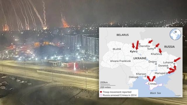 Πόλεμος στην Ουκρανία: Στο Κίεβο οι δυνάμεις του Πούτιν – Μάχες σε τέσσερα μέτωπα – Οι χάρτες