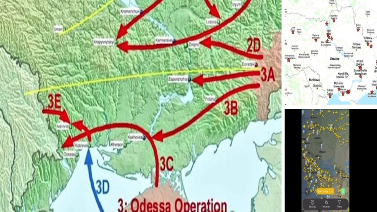 Ρωσική εισβολή στην Ουκρανία: Από τρία διαφορετικά σημεία εισβάλλει ο Πούτιν – Χάρτης απο τα μέρη (Video)