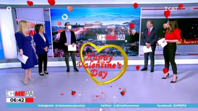 Έπαθαν… Βαλεντίνο οι πρωινές εκπομπές: Η έκπληξη Χασαπόπουλου, τα πειράγματα στο «Σήμερα»