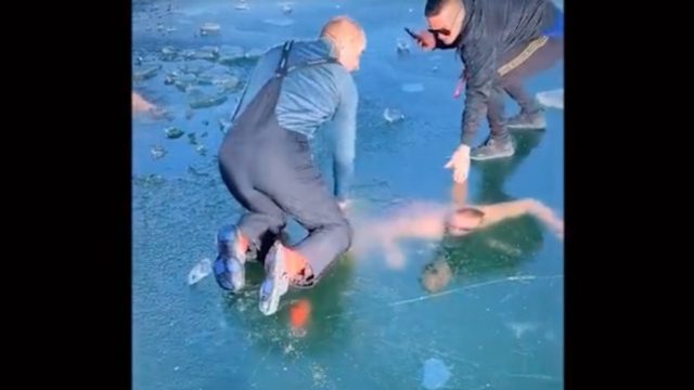 Σοκαριστικό βίντεο – Παγιδευμένος στον πάγο: Aθλητής αποπροσανατολίστηκε – Αλλόφρονες οι συνεργάτες του