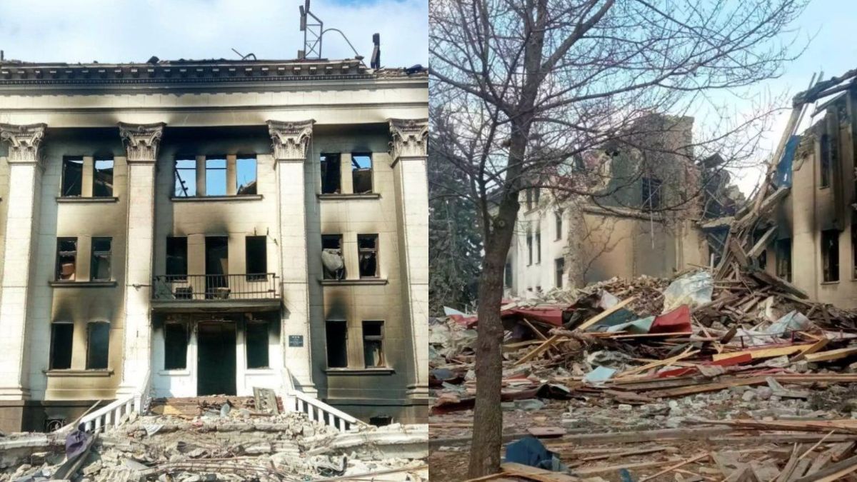 Απόλυτη καταστροφή: Συγκλονίζουν τα πρώτα βίντεο από το βομβαρδισμένο θέατρο της Μαριούπολης (video)