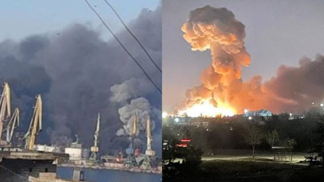 Πόλεμος στην Ουκρανία: Άγριες μάχες γύρω από το Κίεβο – Έκρηξη και φωτιά στο λιμάνι του Μπερντιάνσκ