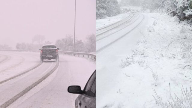 Τα “σαρώνει” όλα ο «Φίλιππος»: Διεκόπη λόγω χιονόπτωσης η κυκλοφορία στην επαρχιακή οδό Μαλακάσας – Ωρωπού