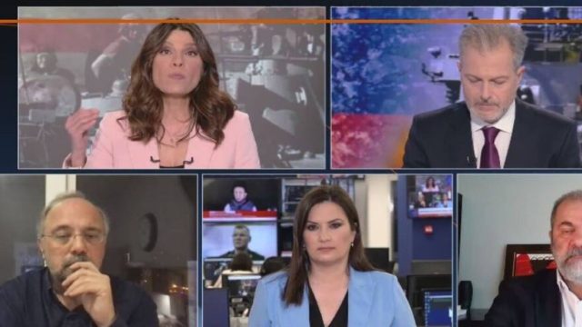 Έξαλλη η Τσαπανίδου! Την στιγμή των βομβαρδισμών στο Κίεβο Παπαδόπουλος και Αυγερινός «σκοτώθηκαν»