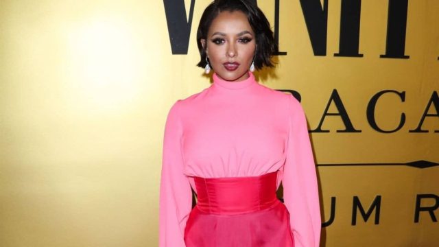 Η Kat Graham του «Vampire Diaries» με δημιουργία Celia Kritharioti σε pre oscar Party του Vanity Fair