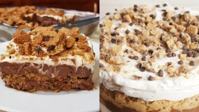 Γλυκό ψυγείου με cookies, 2 μόνο υλικά και κόστος λιγότερο από 5 ευρώ