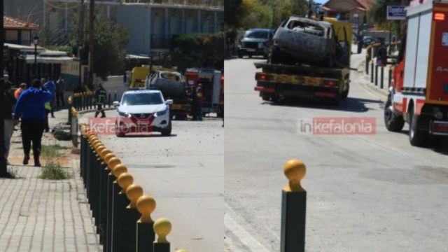 Φρικτό τροχαίο στη Κεφαλονιά: 17χρονος μαθητής το απανθρακωμένο πτώμα – Σώοι οι άλλοι 3 επιβαίνοντες (φωτο)