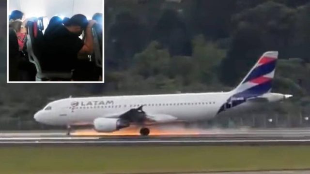 Η προσγείωση του τρόμου – Βίντεο για γερά νεύρα: Επιβάτες προσεύχονταν και το αεροπλάνο έβγαζε σπίθες