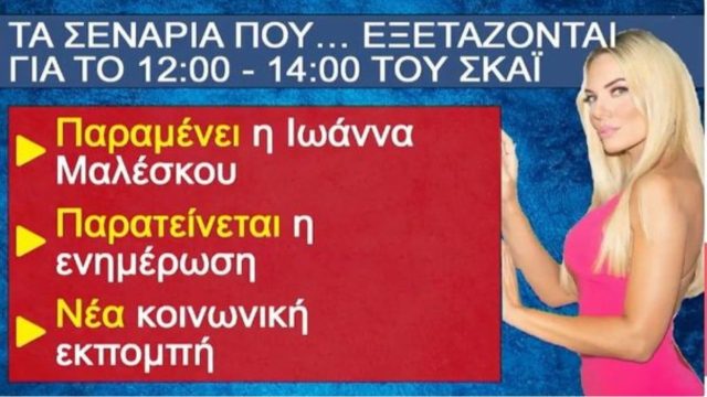 «Θρίλερ» με την Ιωάννα Μαλέσκου – Εξελίξεις με το τηλεοπτικό της μέλλον (Video)