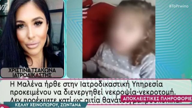 Χριστίνα Τσάκωνα: «Δεν έδειξε φάρμακα και δηλητήρια» – Η ιατροδικαστής που έκανε τη νεκροψία στη Μαλένα σπάει τη σιωπή της (Video)