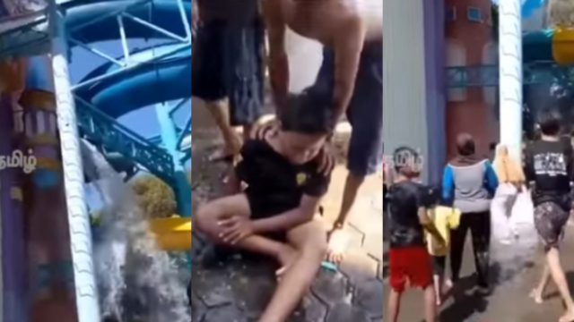 Έπεφταν στο κενό: Σοκαριστικό ατύχημα με κατάρρευση νεροτσουλήθρων σε water park (video)