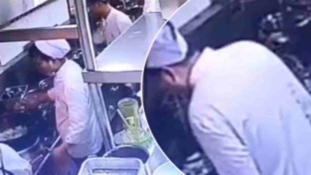 Αηδία: Κρυφή κάμερα καταγράφει μάγειρα γνωστού εστιατορίου να φτύνει πάνω σε φαγητό