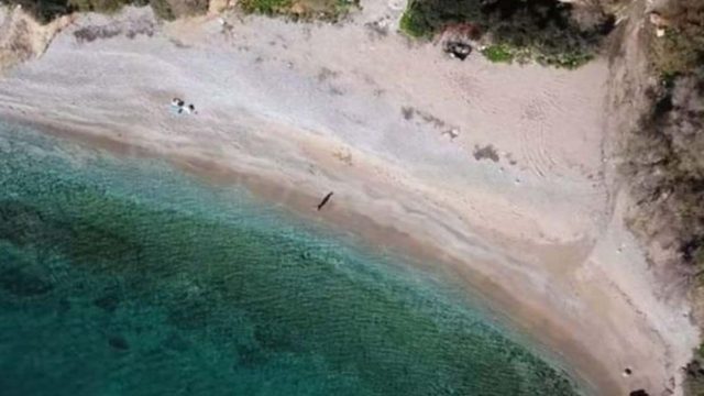 «Μυστική» παραλία με καταγάλανα νερά στην Ανατολική Αττική που θυμίζει Λευκάδα; Κι όμως, γίνεται! (video)