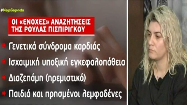 Νεκρά παιδιά στην Πάτρα: Οι «ένοχες» αναζητήσεις της Ρούλας Πισπιρίγκου – Τι έψαχνε η 33χρονη πριν τον θάνατο της Τζωρτζίνας (Video)
