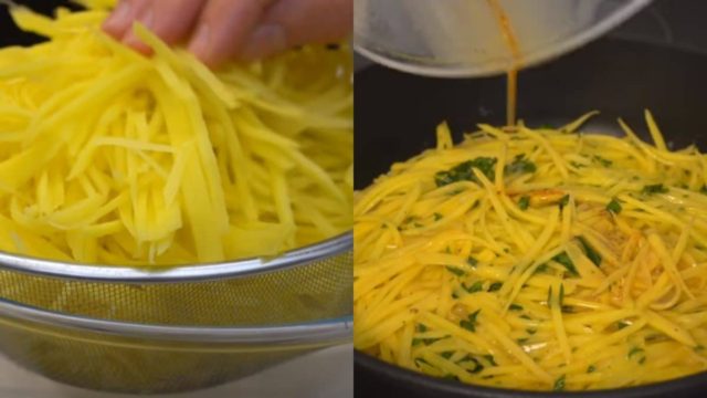 Έκοψε τις πατάτες σαν chips και έριξε από πάνω 3 αυγά – Όταν ψήθηκε δεν πίστευε στα μάτια της