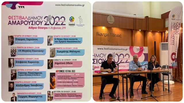 Φεστιβάλ Δήμου Αμαρουσίου 2022: Ένα καλοκαίρι γεμάτο μουσική και καλλιτεχνικά δρώμενα στο Αίθριο Θέατρο