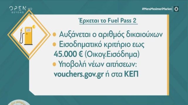 «Κλείδωσε» το «Fuel Pass»: Νέο πακέτο μέτρων! Μεγαλύτερη επιδότηση στα καύσιμα – Αυξάνονται οι δικαιούχοι (Video)