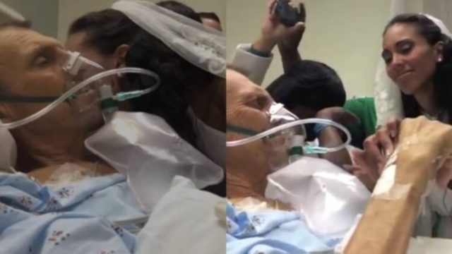 Άκρως συγκινητικό: Γυναίκα φεύγει από την εκκλησία στον γάμο της για να χορέψει τον πρώτο χορό με τον άρρωστο πατέρα της (Video)