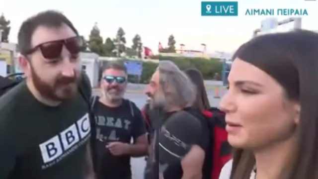 “Είστε έτοιμοι για mute;” – “Πάγωσε” η ρεπόρτερ του Open με ταξιδιώτη στον Πειραιά (video)