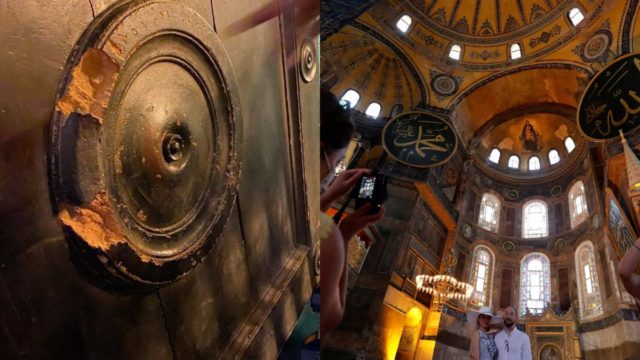 Αγιά Σοφιά: Βανδαλισμοί δίχως τέλος – Χάθηκε έμβλημα από την Αυτοκρατορική Πύλη