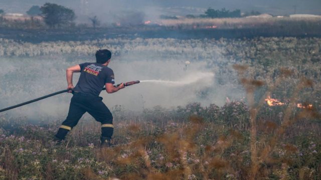 Πυρκαγιά στον Άραξο – Καίγεται δασική έκταση