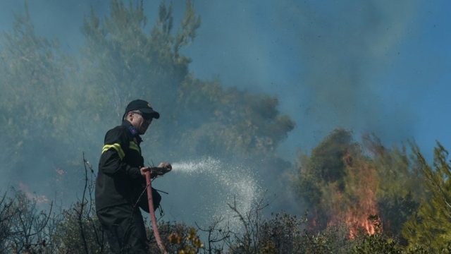 Φωτιά στο Σχηματάρι – Συναγερμός στην Πυροσβεστική