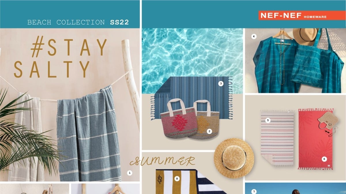 NEF-NEF Homeware: Η νέα συλλογή «Beach» είναι φέτος πιο πλούσια από ποτέ