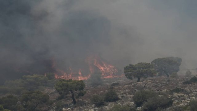 Μεγάλη φωτιά στο Λογγίτσι Στυλίδας – Επιχειρούν επίγειες και εναέριες δυνάμεις