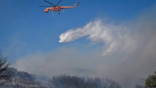Φωτιά στη Φθιώτιδα: Εκδηλώθηκε ταυτόχρονα σε 4 διαφορετικά σημεία μέσα σε δάσος στη Συκά Υπάτης