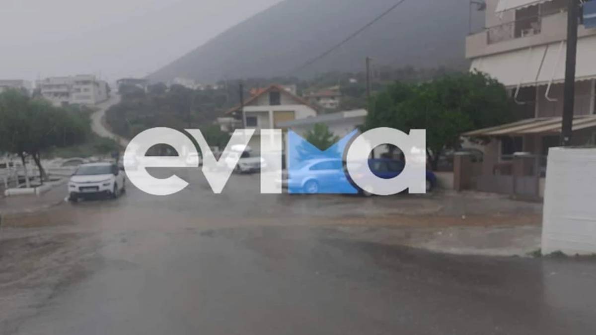 Κακοκαιρία: Σαρώνει την Εύβοια με καταιγίδες και χαλάζι (photos+video)