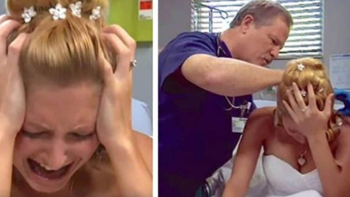 Νύφη φέρεται “τρελά” την ημέρα του γάμου – Στη συνέχεια ο γιατρός κοιτάζει στο πίσω μέρος του κεφαλιού και βλέπει…