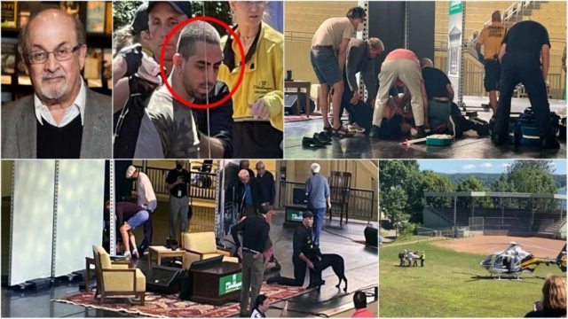 Σαλμάν Ρούσντι: Ο διάσημος συγγραφέας μαχαιρώθηκε στον λαιμό πάνω από 10 φορές – Συγκλονιστικές εικόνες από τη στιγμή της επίθεσης (video)