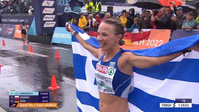 Το έκανε ξανά η κοριτσάρα: «Χρυσή» και στα 20 χλμ. βάδην η Αντιγόνη Ντρισμπιώτη! (video)