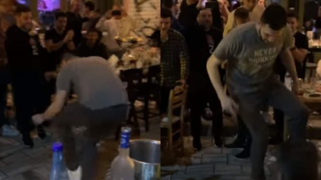 Τραντάχτηκαν τα πατώματα: Το λεβέντικο ζειμπέκικο του αρχηγού της Εθνικής Μπάσκετ που άφησε εποχή (video)
