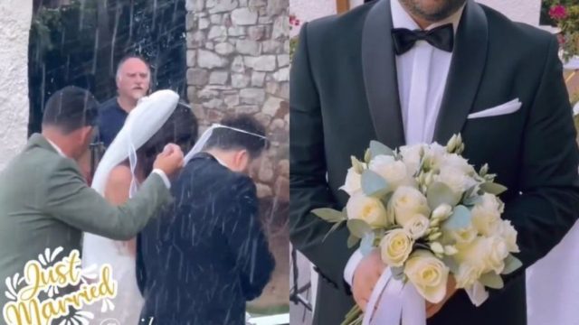 Έλαμπε η νύφη μέσα στο παραμυθένιο νυφικό της: Γνωστός Έλληνας τραγουδιστής παντρεύτηκε κρυφά!