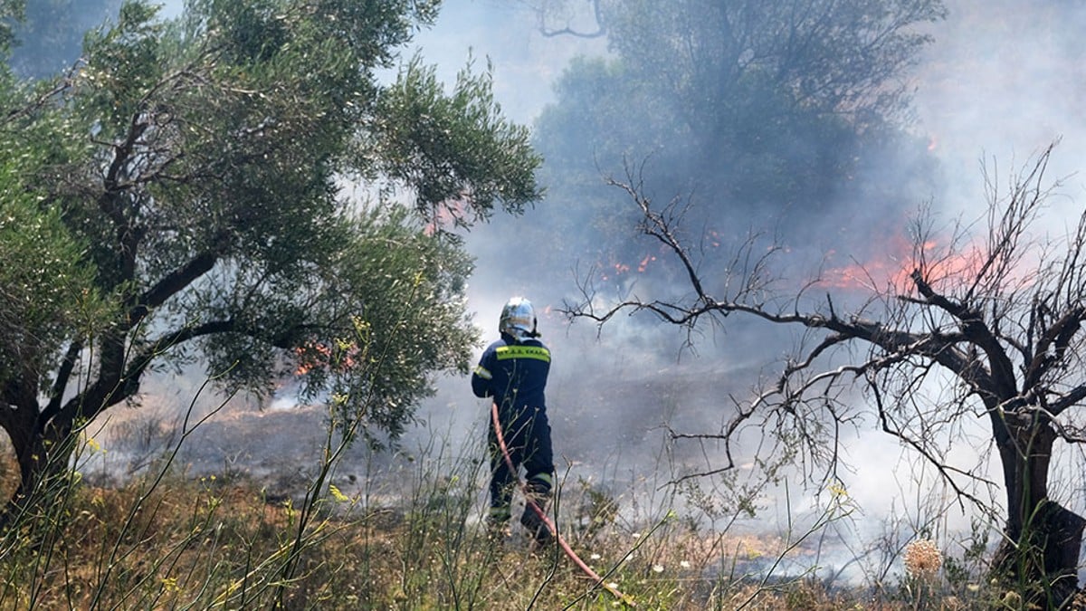 Φωτιά στην Κεφαλονιά – Εναέρια μέσα στη μάχη κατάσβεσης
