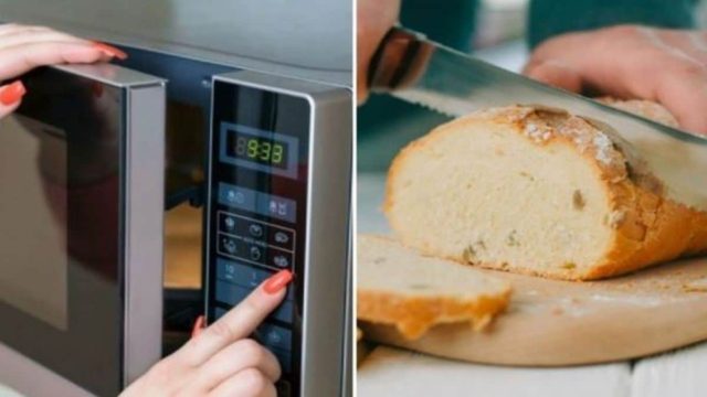 Βάζει στο φούρνο μικροκυμάτων μια φέτα ψωμί κι ένα ποτήρι νερό – Μόλις δείτε το λόγο θα εκπλαγείτε