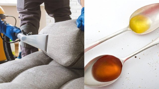 Έπεσε λάδι πάνω στον καναπέ; Το απόλυτο κόλπο για να μη μείνει στάμπα