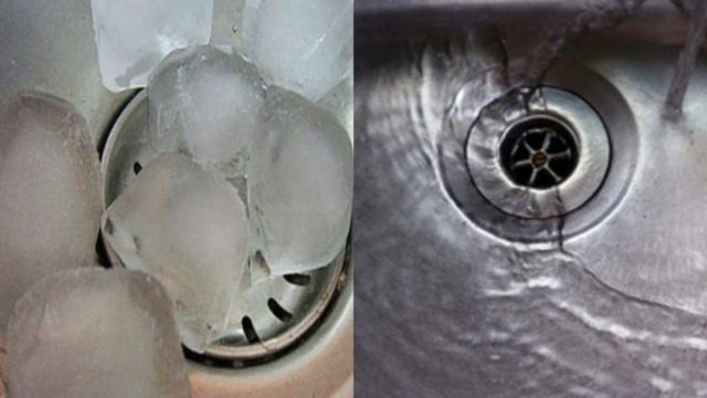 Το μυστικό με τα παγάκια και άλλα 2 υλικά για να ξεβουλώσετε εύκολα και γρήγορα τον νεροχύτη