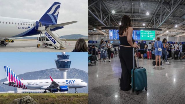 «Παγωμάρα» στους αιθέρες το τριήμερο της 28ης Οκτωβρίου – Οι πτήσεις Aegean και SKY Express…