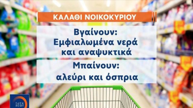 Καλάθι της νοικοκυράς: Η τελική λίστα με τα προϊόντα σούπερ μάρκετ – Αναλυτικός κατάλογος (Video)