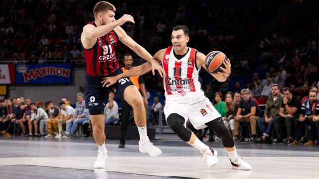 Ολυμπιακός – Μπασκόνια 92-97: Τρίτο διπλό στην Ισπανία για τους ερυθρόλευκους!