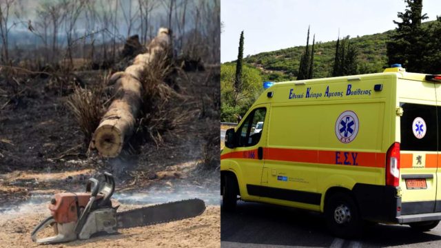 Σοκαριστικές λεπτομέρειες για τον θάνατο του 35χρονου στην Κρήτη: Του έφυγε το αλυσοπρίονο από τα χέρια και του έκοψε το λαιμό (video)