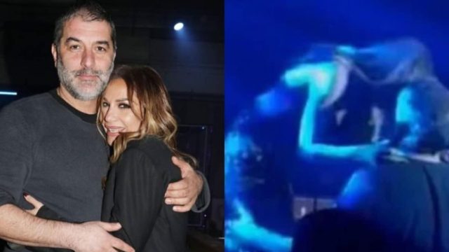 Ασυγκράτητος ο Βασίλης Μπισμπίκης: Άρπαξε την Βανδή πάνω στην πίστα και την φίλησε μπροστά σε όλο το μαγαζί