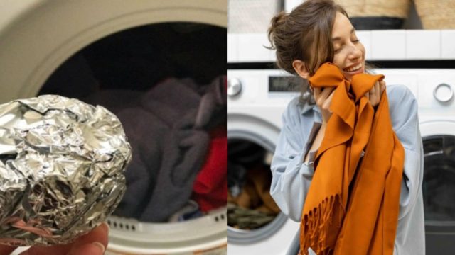 Το κόλπο με το αλουμινόχαρτο στο πλυντήριο για αστραφτερά ρούχα από καθαριότητα